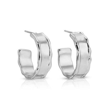 Sculptural Wide Hoop Earrings