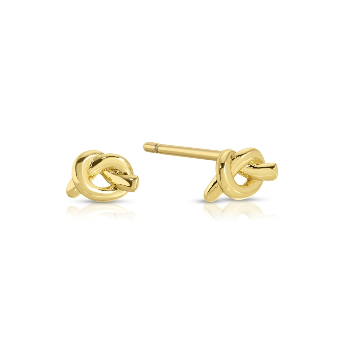 Minimalist Knot Studs on Velvet Tag
