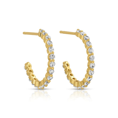 Shimmering Delicate CZ Hoops