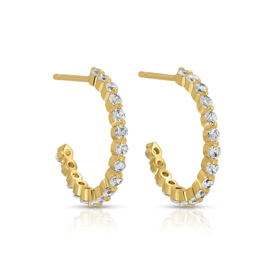 Shimmering Delicate CZ Hoops