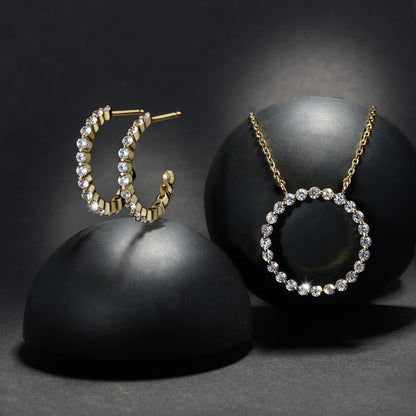 Shimmering Delicate CZ Hoops