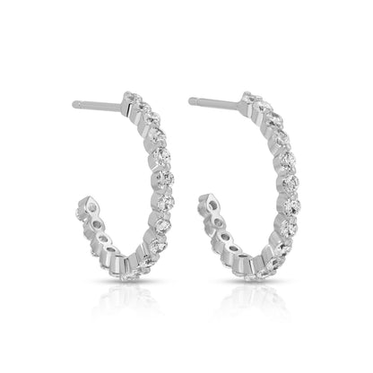 Shimmering Delicate CZ Hoops
