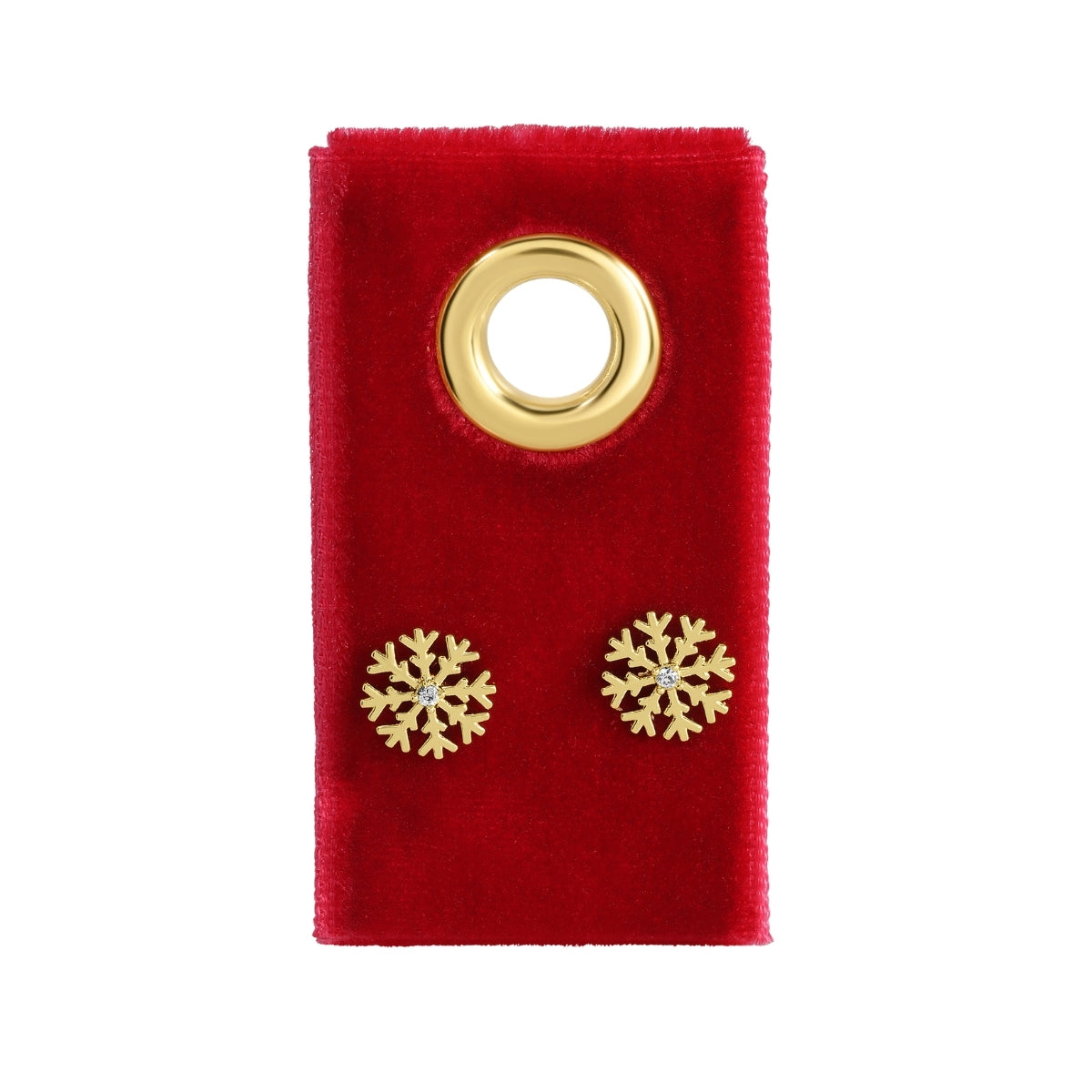 Snowflake Studs on Velvet Tag