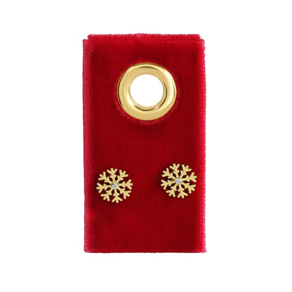 Snowflake Studs on Velvet Tag