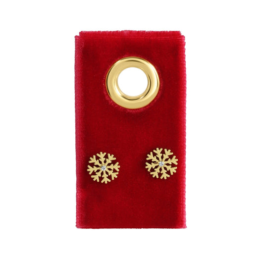 Snowflake Studs on Velvet Tag