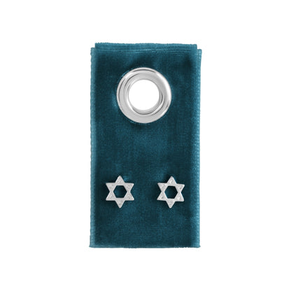 Star of David Stud Earrings on Velvet Tag