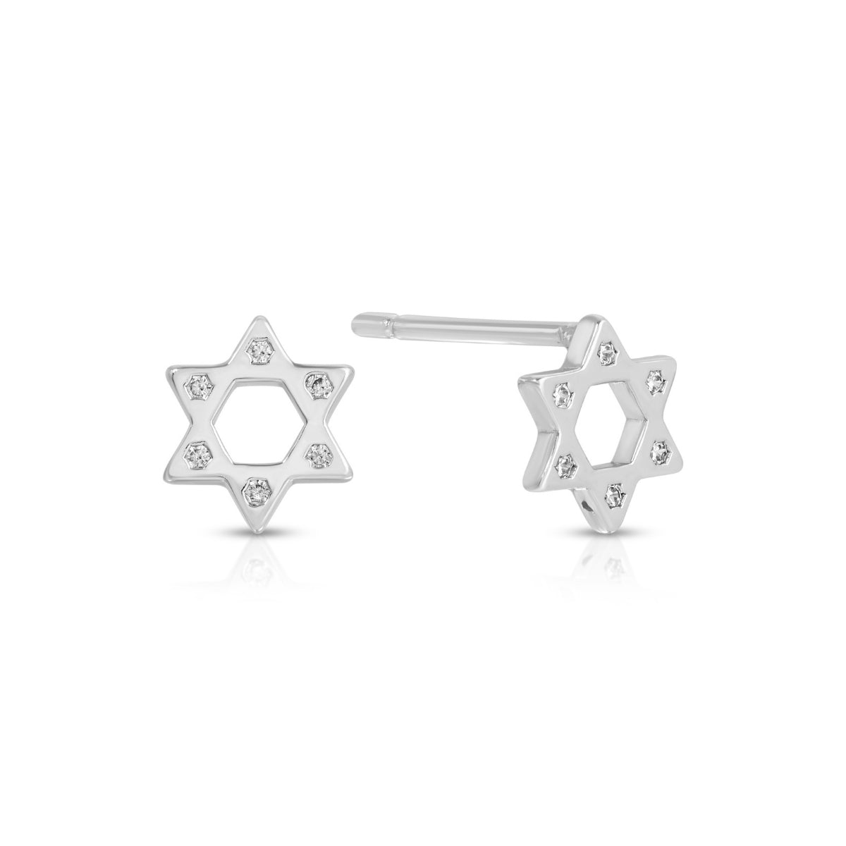 Star of David Stud Earrings on Velvet Tag