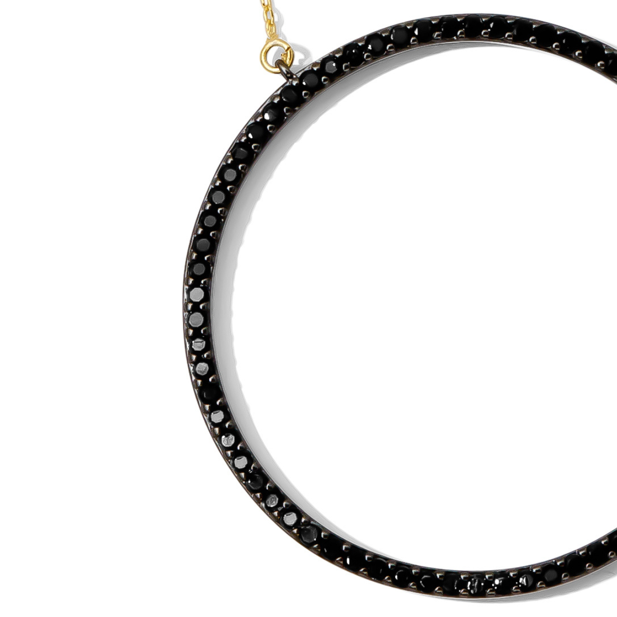 Statement Pave Circle Necklace