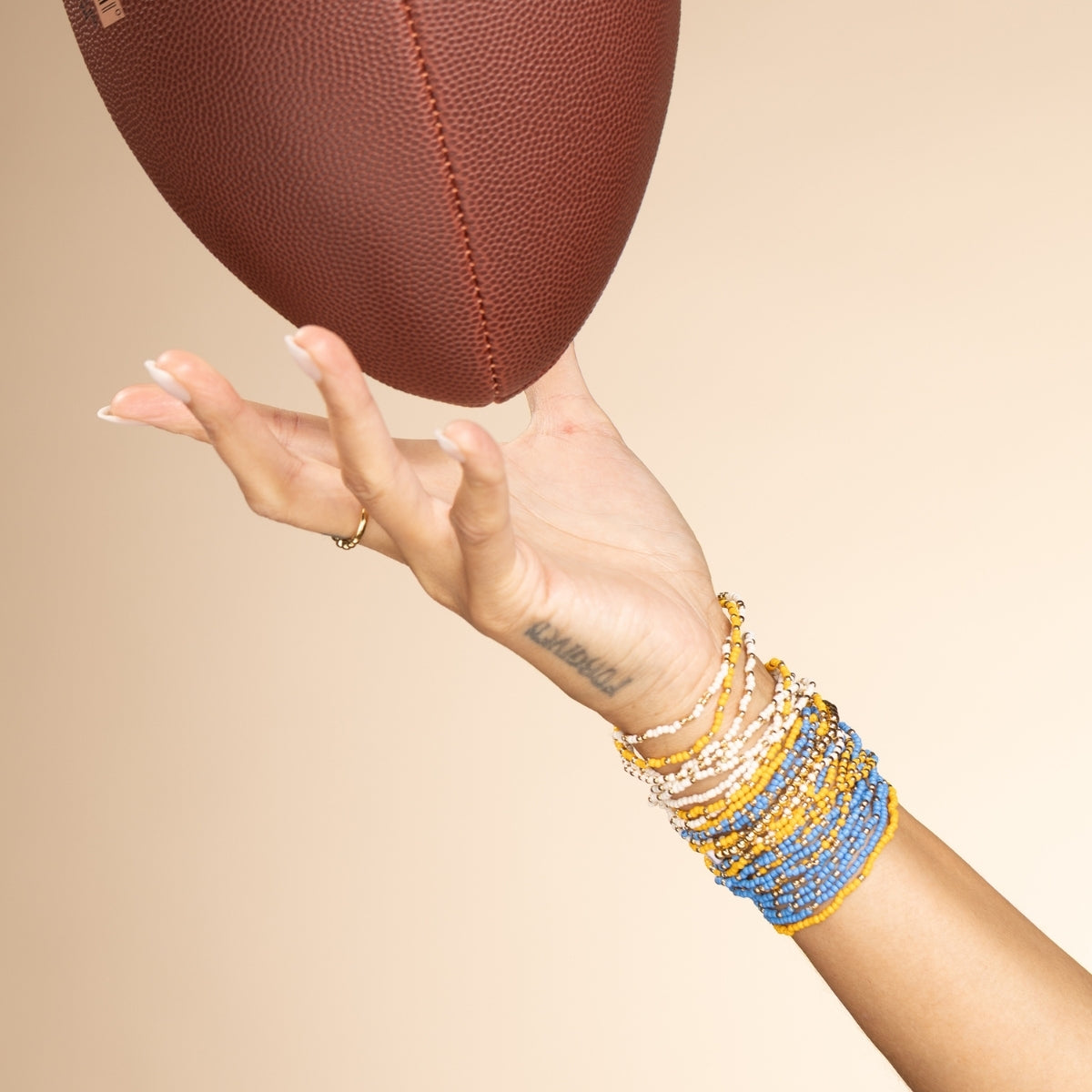 Set/24 Stretch Beaded Solid Game Day Bracelets