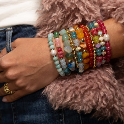 Bold Tumbled Stones Statement Bracelet