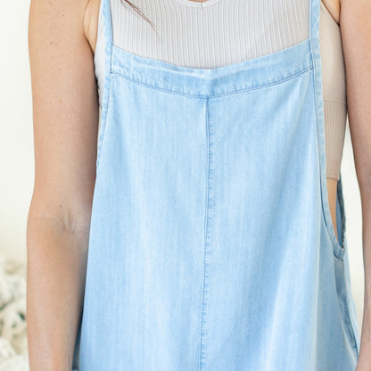 Lyocell Adjustable Romper with Side Pockets