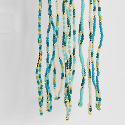Set/8 Assorted 2mm seed bead necklaces