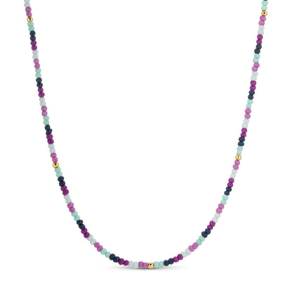Set/8 Assorted 2mm seed bead necklaces