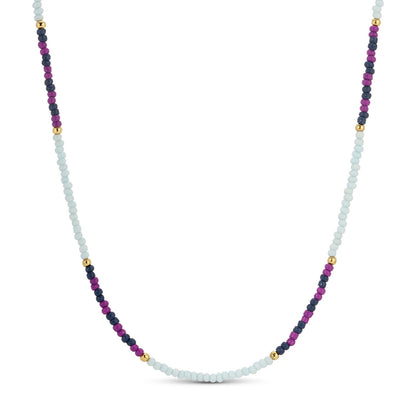 Set/8 Assorted 2mm seed bead necklaces