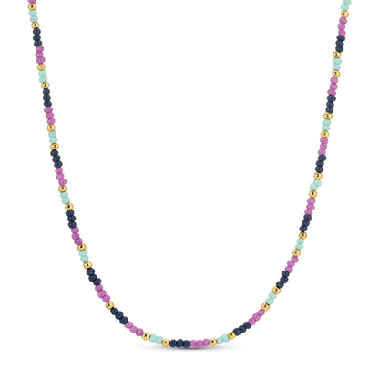 Set/8 Assorted 2mm seed bead necklaces