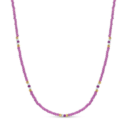 Set/8 Assorted 2mm seed bead necklaces