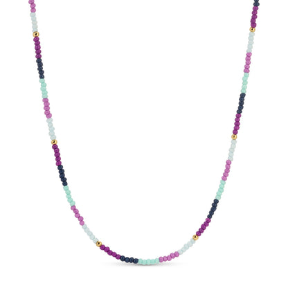 Set/8 Assorted 2mm seed bead necklaces