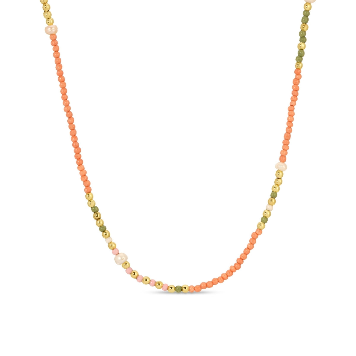 Set/4 Assorted Seed Bead Necklaces with Fresh Water Pearl Accents