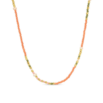 Set/4 Assorted Seed Bead Necklaces with Fresh Water Pearl Accents