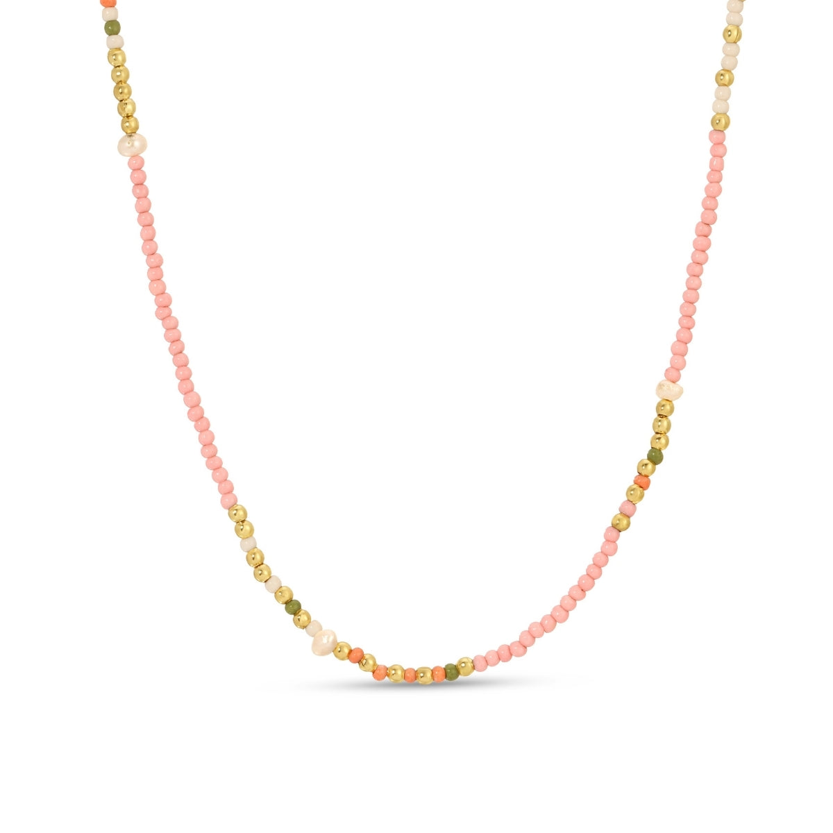 Set/4 Assorted Seed Bead Necklaces with Fresh Water Pearl Accents