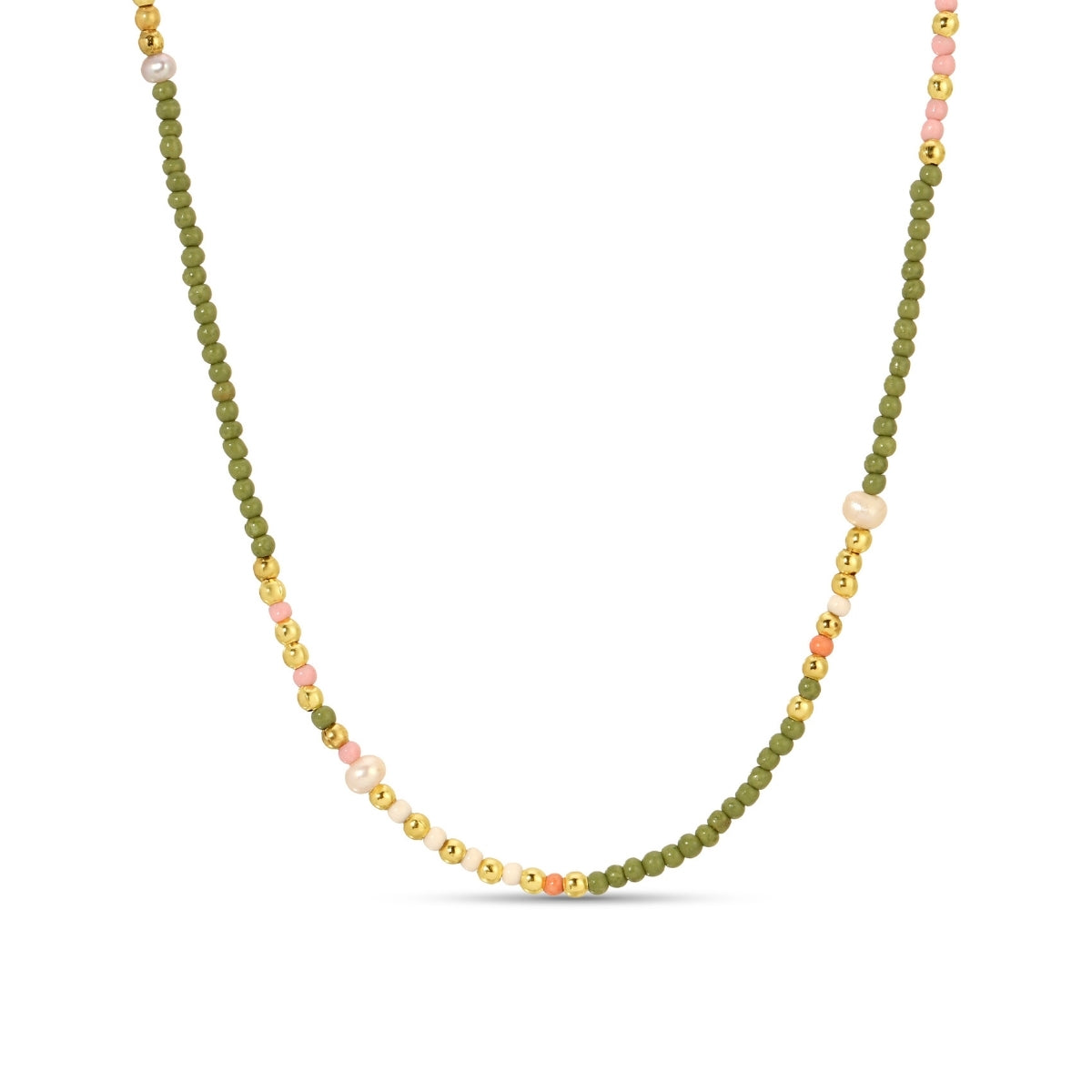 Set/4 Assorted Seed Bead Necklaces with Fresh Water Pearl Accents