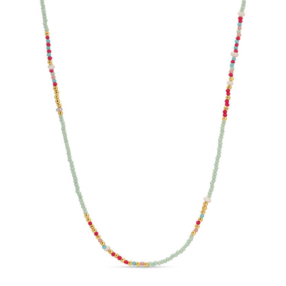 Set/4 Assorted Seed Bead Necklaces with Fresh Water Pearl Accents