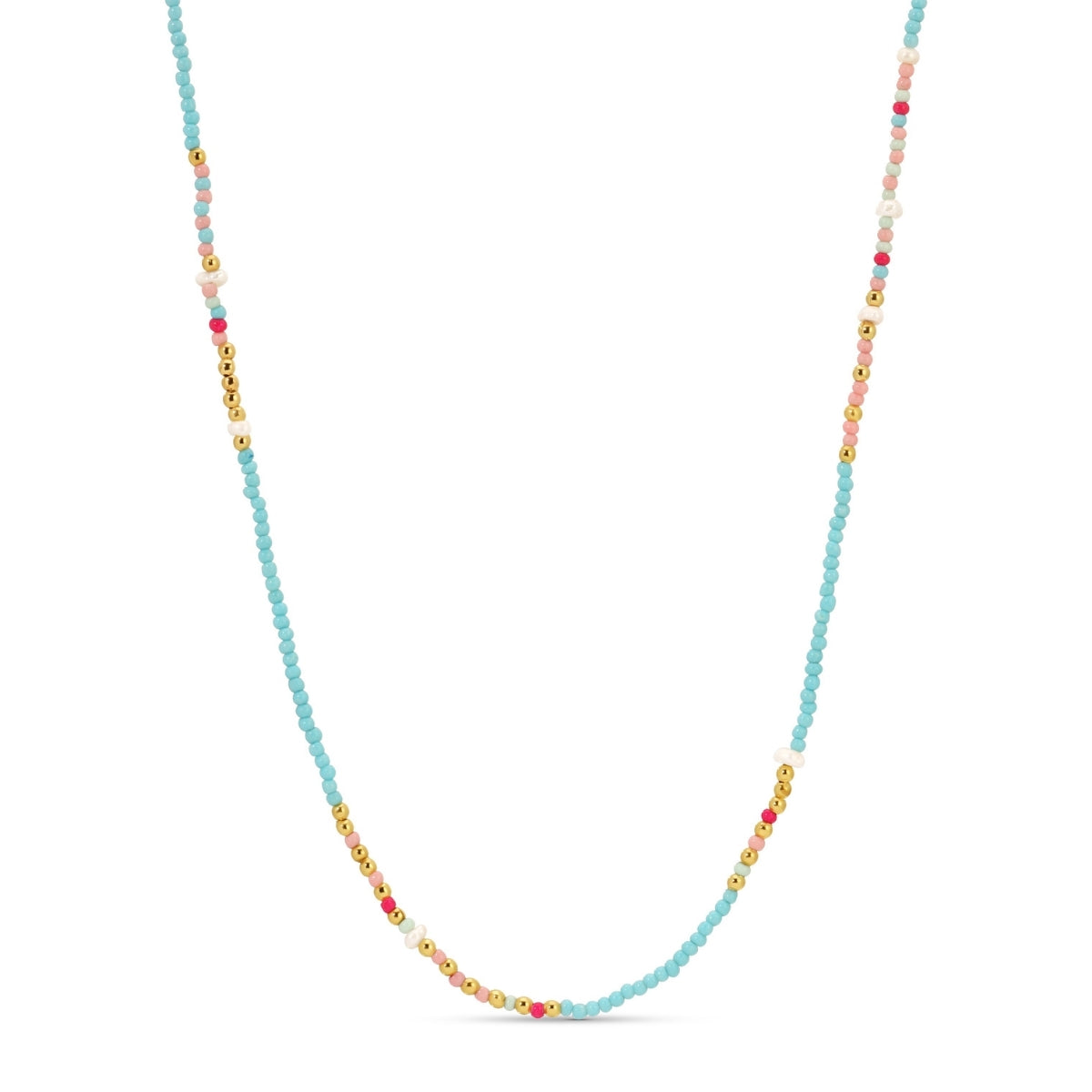 Set/4 Assorted Seed Bead Necklaces with Fresh Water Pearl Accents