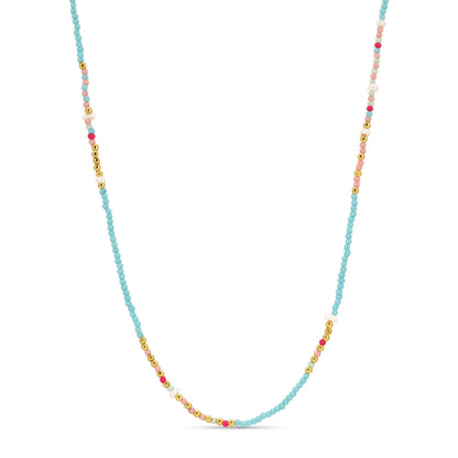 Set/4 Assorted Seed Bead Necklaces with Fresh Water Pearl Accents