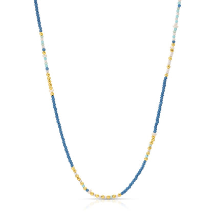 Set/4 Assorted Seed Bead Necklaces with Fresh Water Pearl Accents