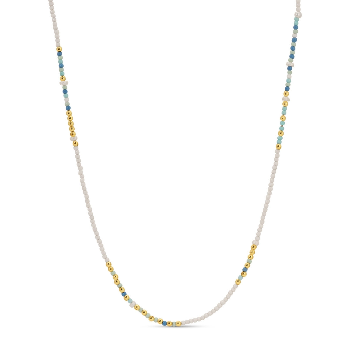 Set/4 Assorted Seed Bead Necklaces with Fresh Water Pearl Accents