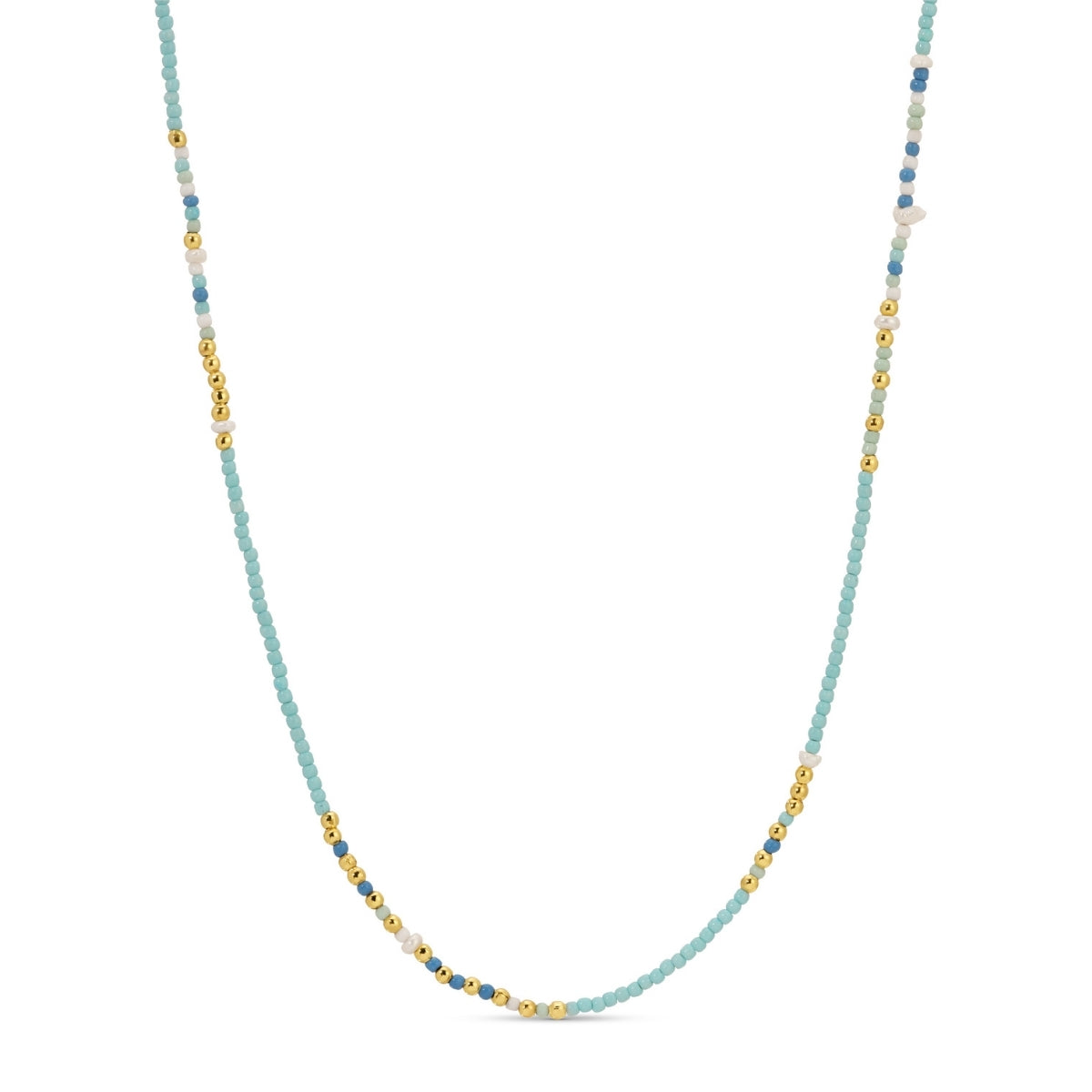 Set/4 Assorted Seed Bead Necklaces with Fresh Water Pearl Accents