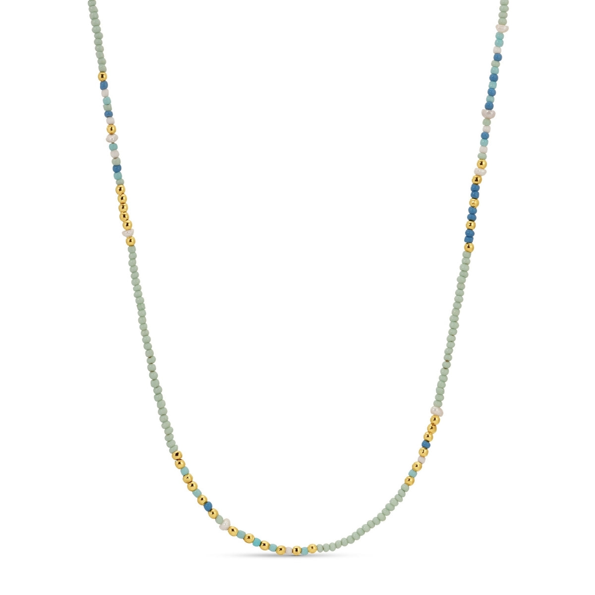 Set/4 Assorted Seed Bead Necklaces with Fresh Water Pearl Accents