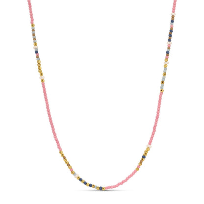 Set/4 Assorted Seed Bead Necklaces with Fresh Water Pearl Accents
