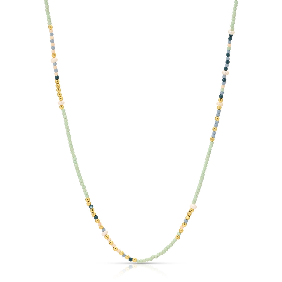 Set/4 Assorted Seed Bead Necklaces with Fresh Water Pearl Accents