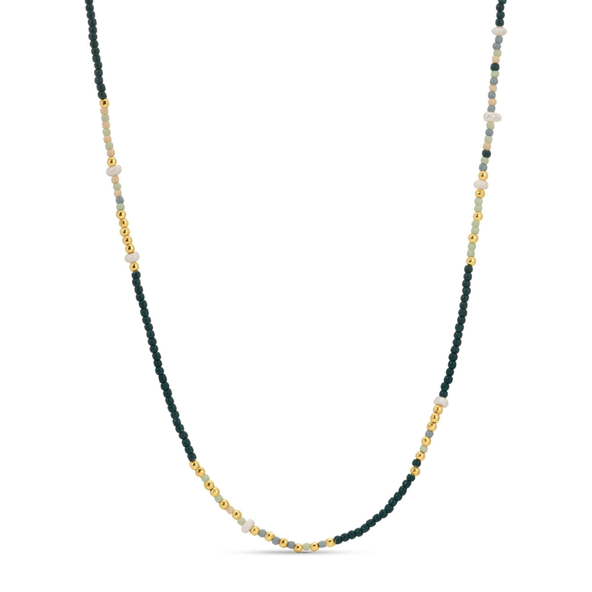 Set/4 Assorted Seed Bead Necklaces with Fresh Water Pearl Accents