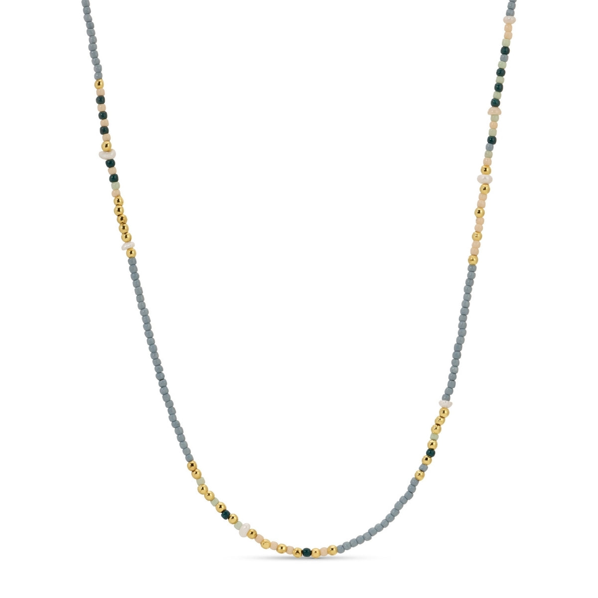Set/4 Assorted Seed Bead Necklaces with Fresh Water Pearl Accents
