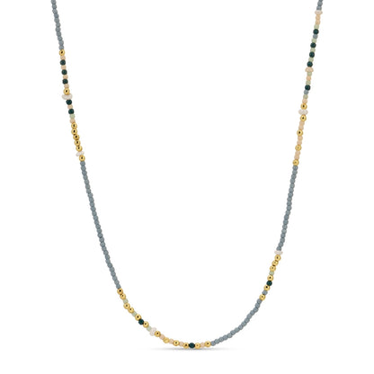 Set/4 Assorted Seed Bead Necklaces with Fresh Water Pearl Accents
