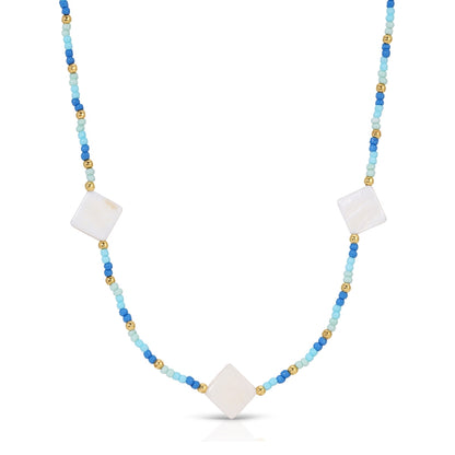 Set/4 Multi-Shell Seed Bead Necklaces