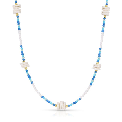 Set/4 Cluster Shell Seed Bead Necklaces