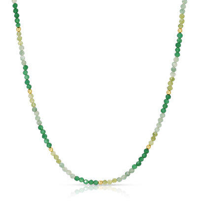 Delicate Beaded Stone Necklace