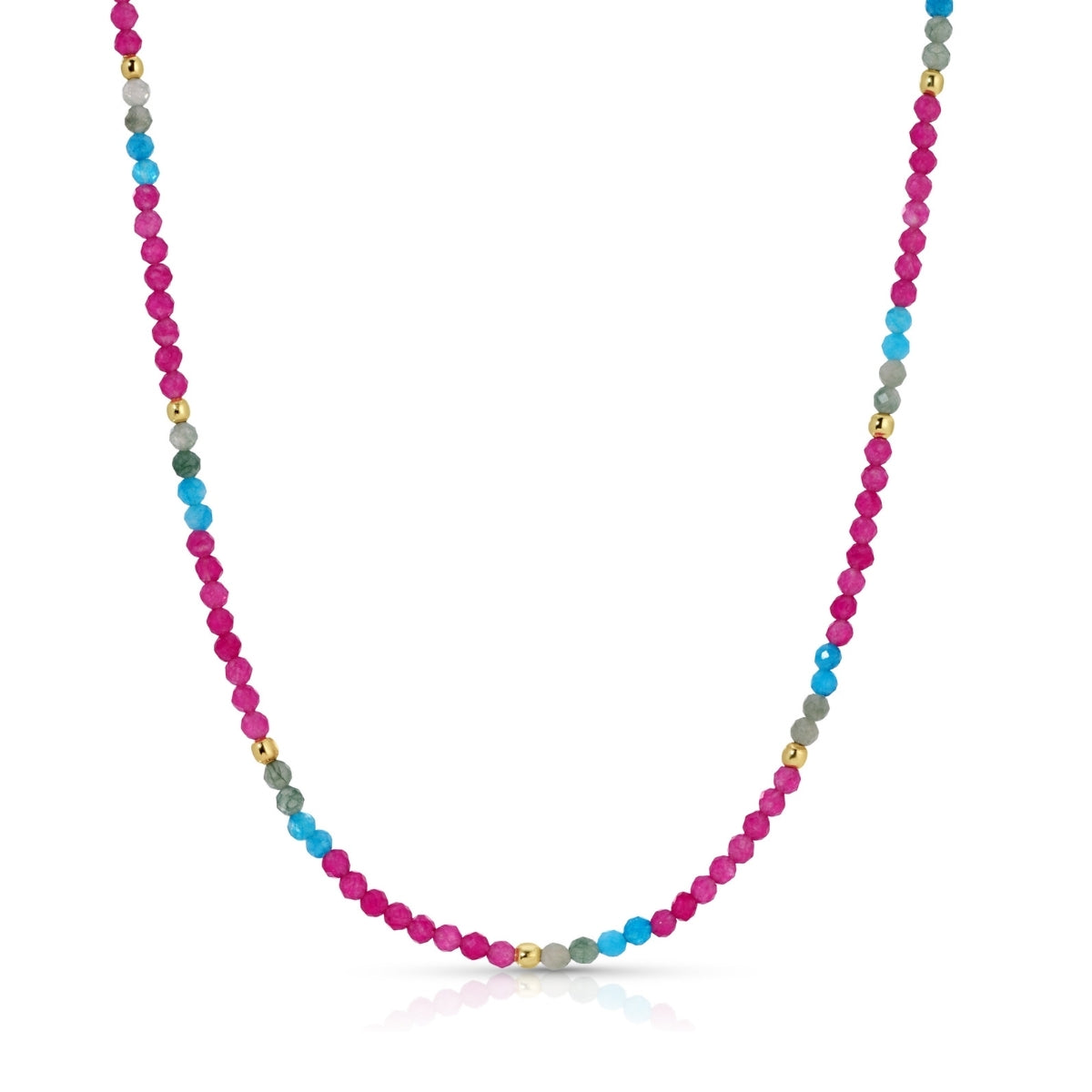 Delicate Beaded Stone Necklace