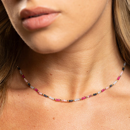 Delicate Beaded Stone Necklace