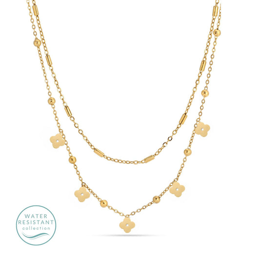 Multi Flower Layered Necklace