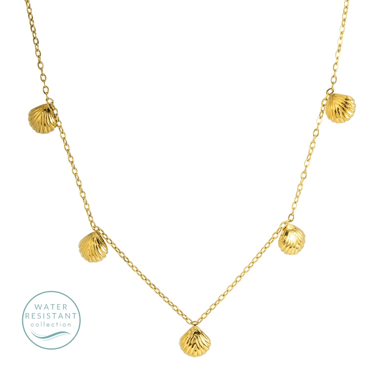 Delicate Shell Collar Necklace, Water-Resistant