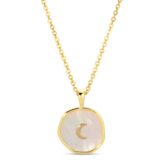 Shell with Moon Pendant Necklace