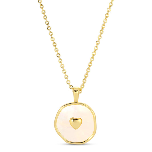 Shell with Heart Pendant Necklace