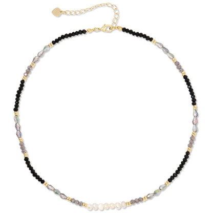 Sparkle and Shine Pearl Accented Collar Necklace