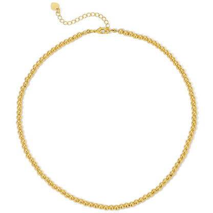 Set/6 4mm beaded necklace