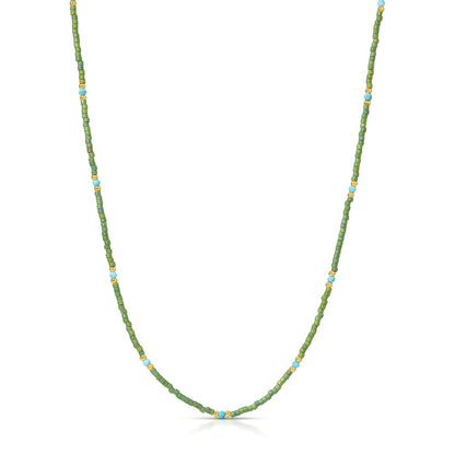 Set/8 Miyuki Delica and 2mm Stone Necklaces