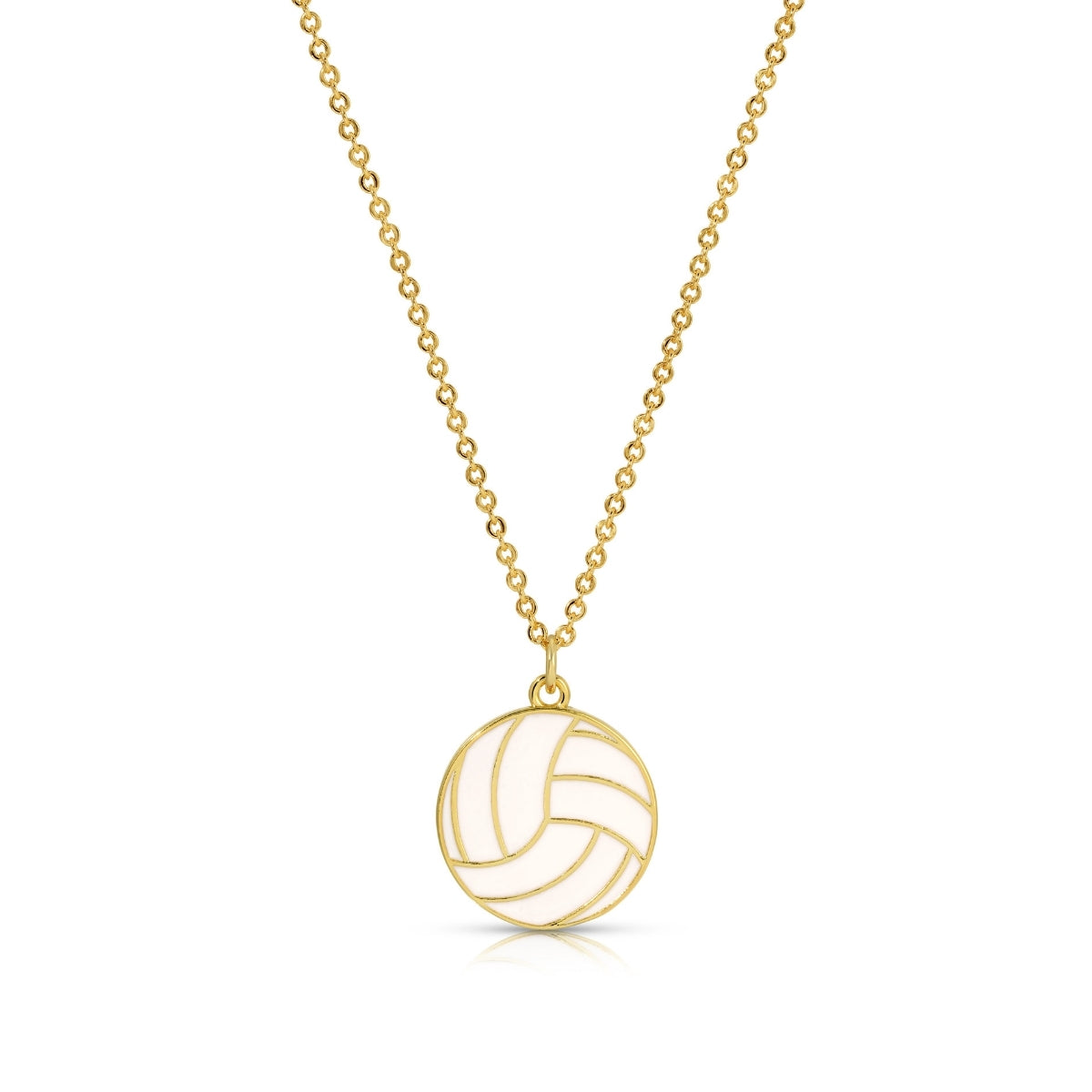 Perfect Serve! Enamel Volleyball Necklace
